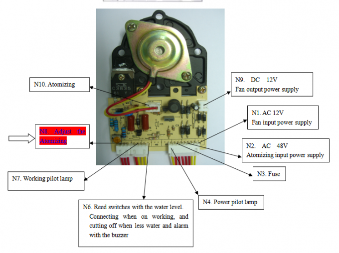 1.65MHz 4.8V Ultrasonic Atomizing Transducer For Humidifier Board